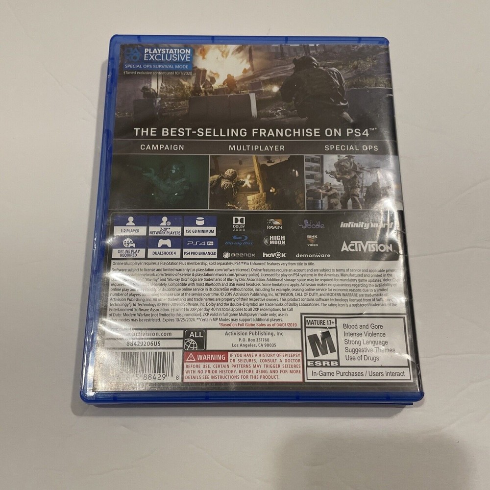 PS4 Call of Duty Modern Warfare 2019 PlayStation 4, Walmart Edition - Picture 4 of 4
